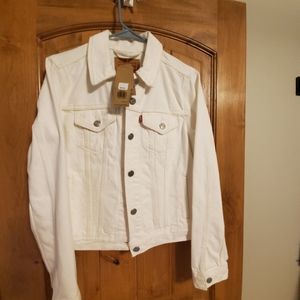 White Levi's jean jacket